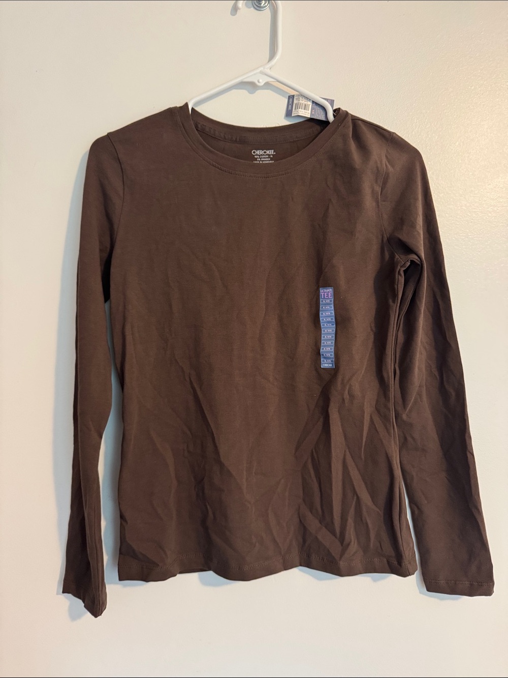Cherokee Long Sleeve Crewneck Tee - Brown